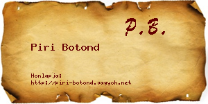 Piri Botond névjegykártya